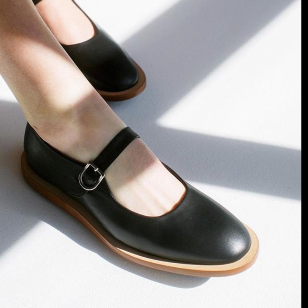 Building Block "Eliot" Black Mary Janes